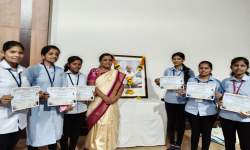 Participation of Students of Physics Club in Various Competitions conducted by Gandhian Study Center, SUK