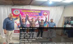 Our College Student Purva Manoj Jadhekar secured the third rank (bronze medal) in the 55 kg weight category Shivaji University Inter-Zonal Weight-lifting (Men & Women) Tournaments