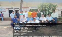 Shivaji University Zonal Kabaddi (Men) Tournament 23-24 Our College 1st Place Winner Team with college staff Photo