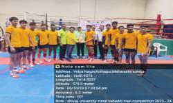 Shivaji University Zonal Kabaddi (Men) Tournament 23-24 Our College 1st Place Winner Team Group Photo