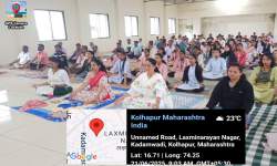 Mass Yoga Practice on the occasion of  International Yoga Day