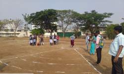 Annual sport day activity  long jump