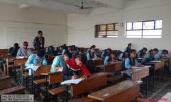 हिंदी विभाग की ओर से हिंदी दिवस के उपलक्ष्य में आयोजित शुद्ध लेखन प्रतियोगिता