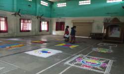 रयत शिक्षण संस्थेच्या शताब्दी महोत्सव निमित्त व कर्मवीर भाऊराव पाटील जयंती निमित्त समाजशास्त्र विभाग आयोजित रांगोळी स्पर्धा